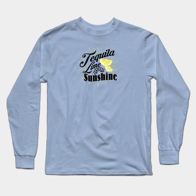 Tequila Lime and Sunshine Long Sleeve T-Shirt by Mint Tees